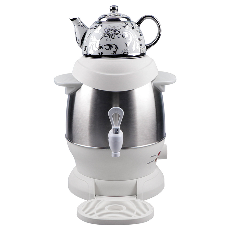 Hot Selling Ceramics Stylish Turkish Tea Pot Set Keep Warm Electrical Russian Persian Turkish Samovar Electric Kettles