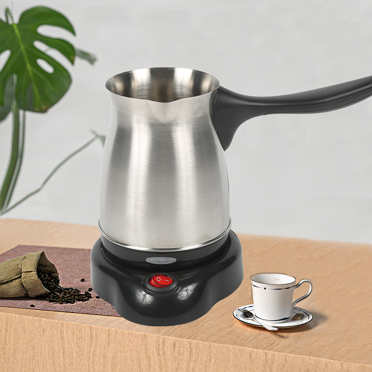 Silver Color Turkish Arabic Coffee Maker Machine Espresso Mocha 0.5l Small Stainless Steel Coffee Kettle With Handle