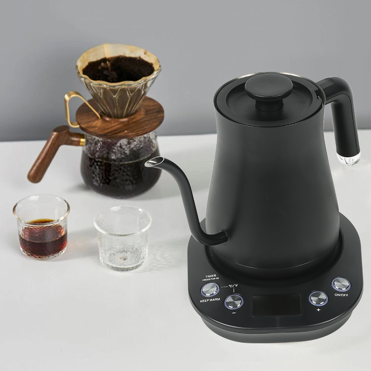 Pour Over Coffee Maker Automatic Adjustable Thermostatic Gooseneck Coffee Electric Kettle With Handle