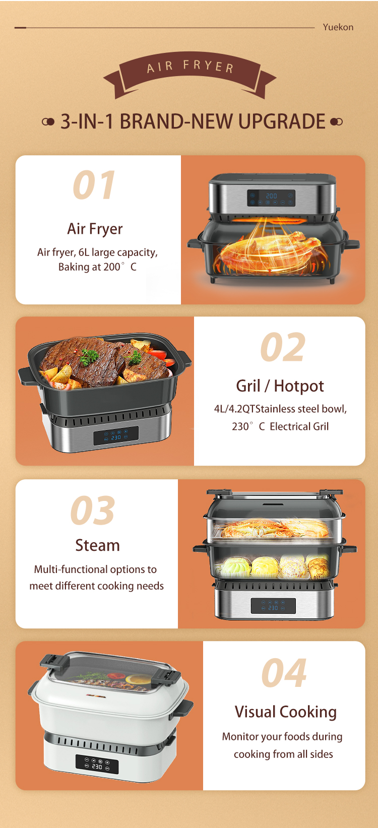 Home Kitchen Appliances Air Flyer Fryer Electric Digital Dual Air Fryer Familiales Air Fryer Commercial for Restaurants