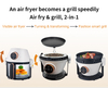 New 3-in-1 Multifunctional Air Fryer Household Electric Air Fryer 3L Glass Visible Digital Smart Air Fryers With Grill Pan