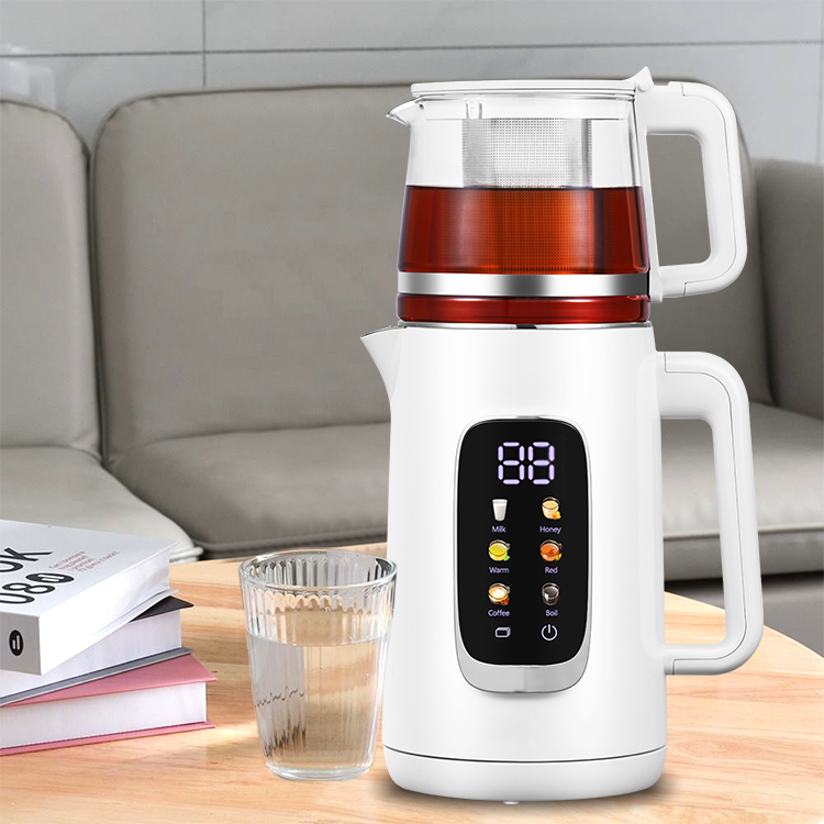 Mid-east Stainless Steel Double Electric Kettle Pot Set Portable Tea Kettle Two Layers Tea Maker With Thermostat Home Appliances