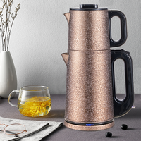 Stainless Steel Teapot Food Grade Turkish 2 In 1 Electric Tea Maker Machine Tea Leak Electric Kettle Hervidor De Aguaelectrico