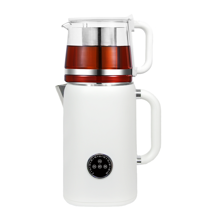 Hot Sale 1.7/2.8l Stainless Steel Electric Kettle Samovar Double Turkish Tea Maker Water Kettle With 1.1l Tea Pot Set