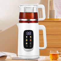 New Design Tea Pot Digital 1.5l+1.1l Turkish Samovar Kettle Electric Tea Maker Set Automatic Color Screen Control Panel Double Kettle