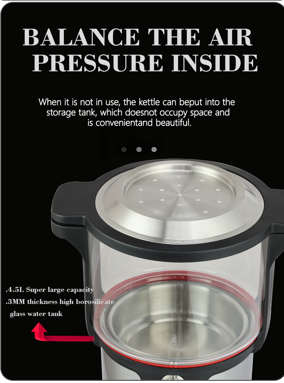 Electrical and Household Appliances 4.5L +1.1L Digital Electric Double Tea Maker Samovar Russian With Glass Teapot