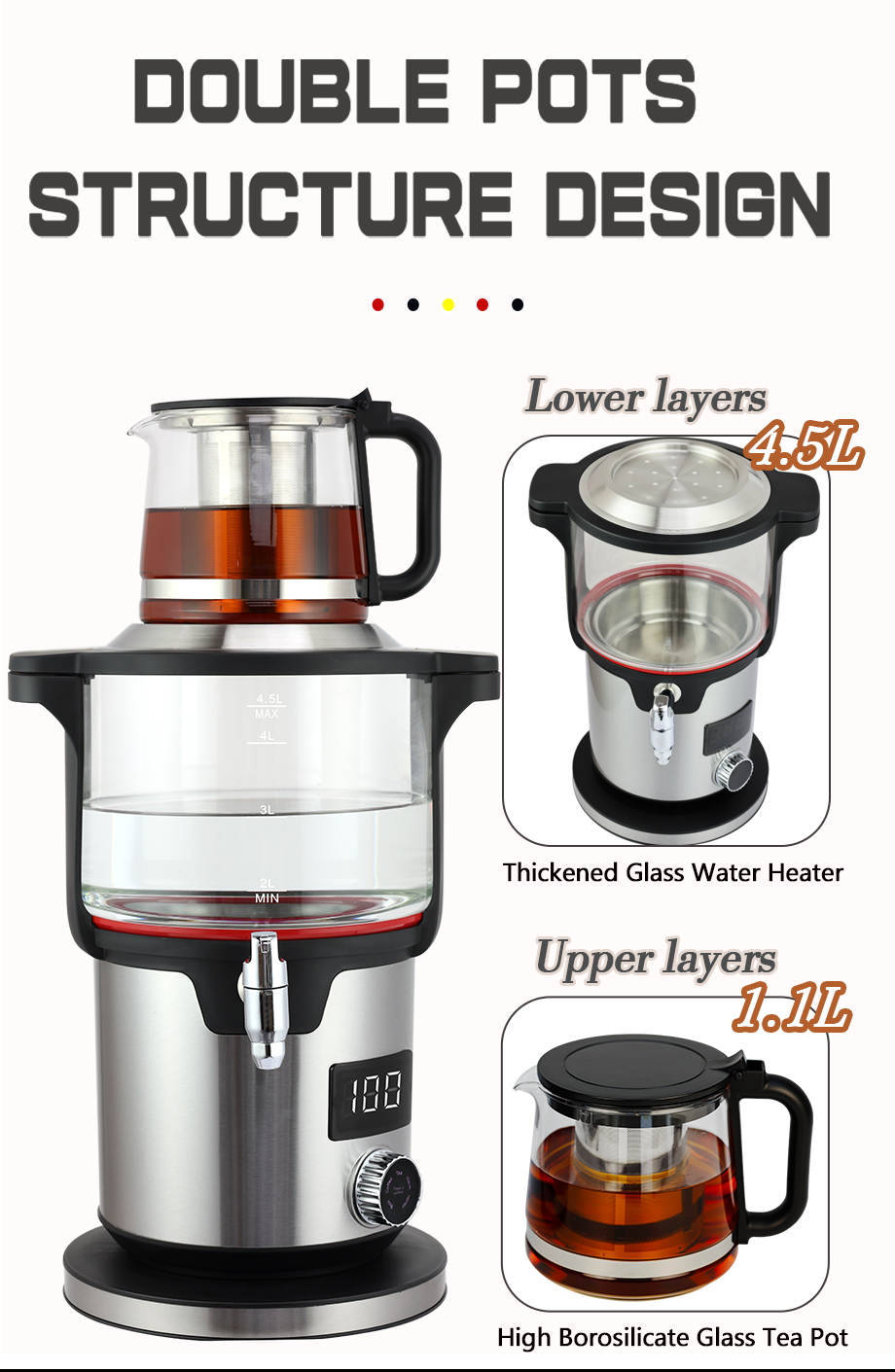 commercial electric water kettle