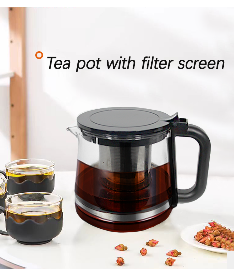 Household Hot Water Tea Kettle Samovar Tea Maker Electric Kettle Tray Set With Digital Temperature Control 