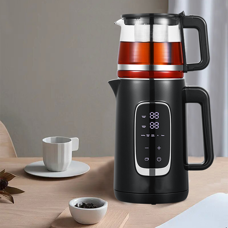 Small Appliance Two Layers Tea Maker With Glass Body Kettle Tea Kettle Cordless Jug Pot Samovar Tea Maker