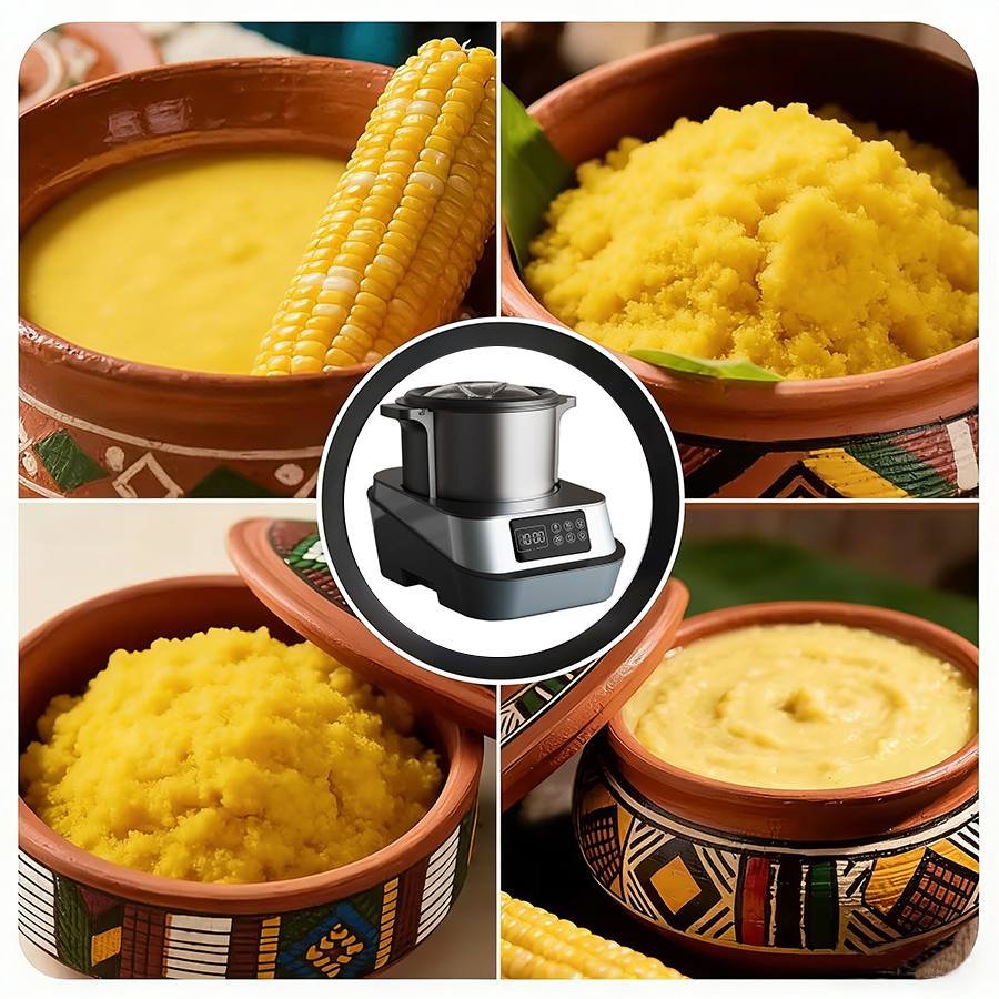 Household Stainless Steel 1000W Fufu Pounder Maker 6L Meat Grinding Food Cooking Cassava Pounding Machine Swallow Maker