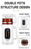 Mid-east Stainless Steel Double Electric Kettle Pot Set Portable Tea Kettle Two Layers Tea Maker With Thermostat Home Appliances