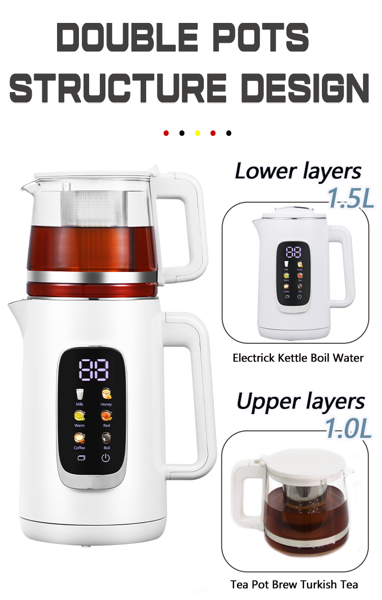 1.5L Electric Kettle+1.1LTea Pot