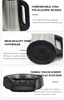 Kitchen Appliances 1500W Boil-Dry Protection Tea Maker Machine 2.0L+1.1L Double Layer Electric Kettle With Glass Teapot