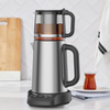 New Arrival 1500W 304 Stainless Steel Turkish Glass Electric Kettle 2 in1 Samovar Tea Maker Machine With Touch Screen Base