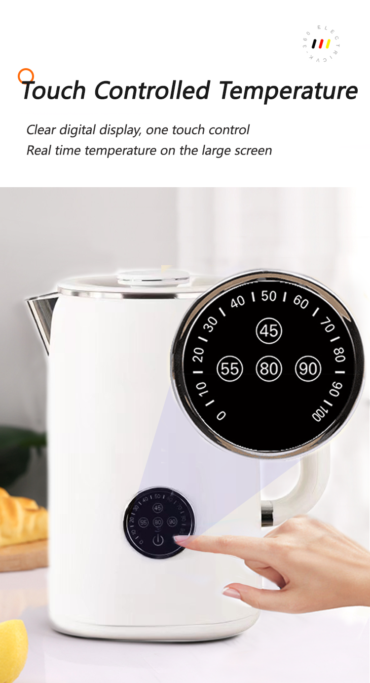 Hot Sale 1.7/2.8l Stainless Steel Electric Kettle Samovar Double Turkish Tea Maker Water Kettle With 1.1l Tea Pot Set
