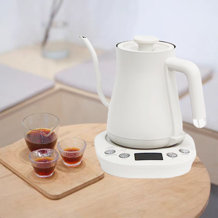 Pour Over Coffee Maker Automatic Adjustable Thermostatic Gooseneck Coffee Electric Kettle With Handle