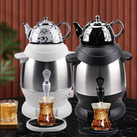 YUEKON Popular Russian Samovar Turkish Tea Kettle Electric 5L Large-capacity Tea Kettle With Ceramic Tea Pot