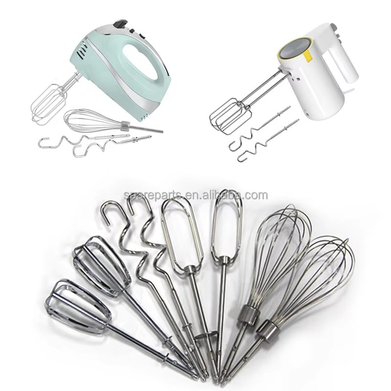 High Quality Stainless Steel Home Kitchen Manual Egg Beater for Mixing Egg Dough Hook for Mixing Dough Electric Blender Part