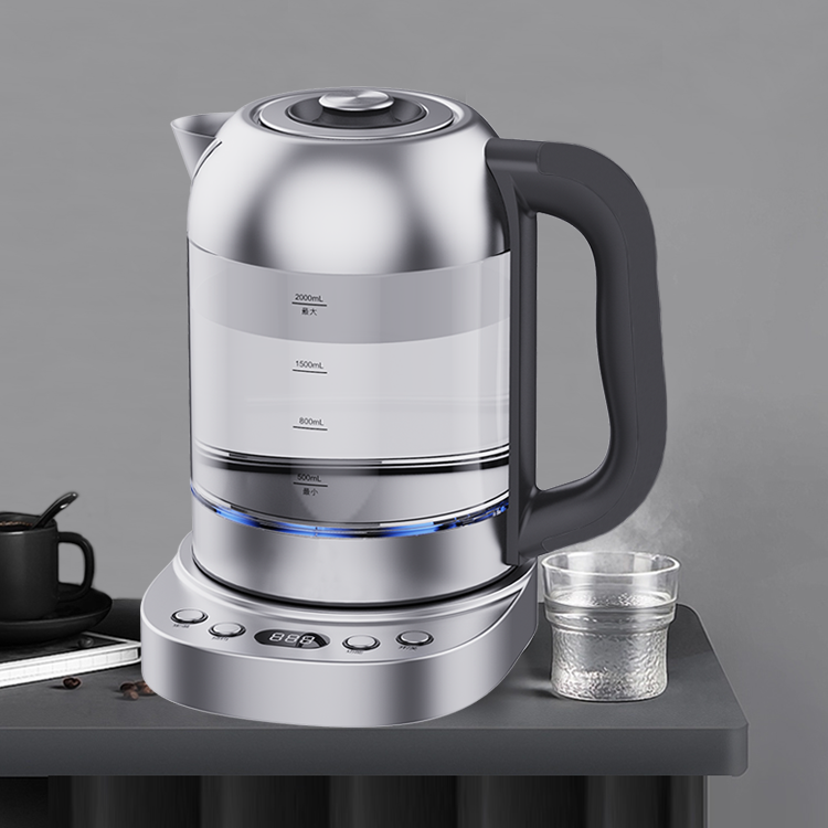 High Power Fast Boiling 1850w Digital Tea Maker Electric Glass Kettle 2.0l With Temperature Control