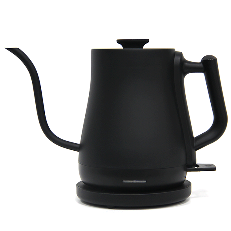 Morden Style 1500W Fast Boiling Gooseneck Coffee Kettle 1.0l Matte Black TeaPot Pour Over Coffee Makers For Home Drip Coffee