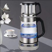 Smart Glass Samovar Electric Kettles Digital Temperature Control Keep Warmer Tea Stainless Steel Persian Turkish Tea Kettle 