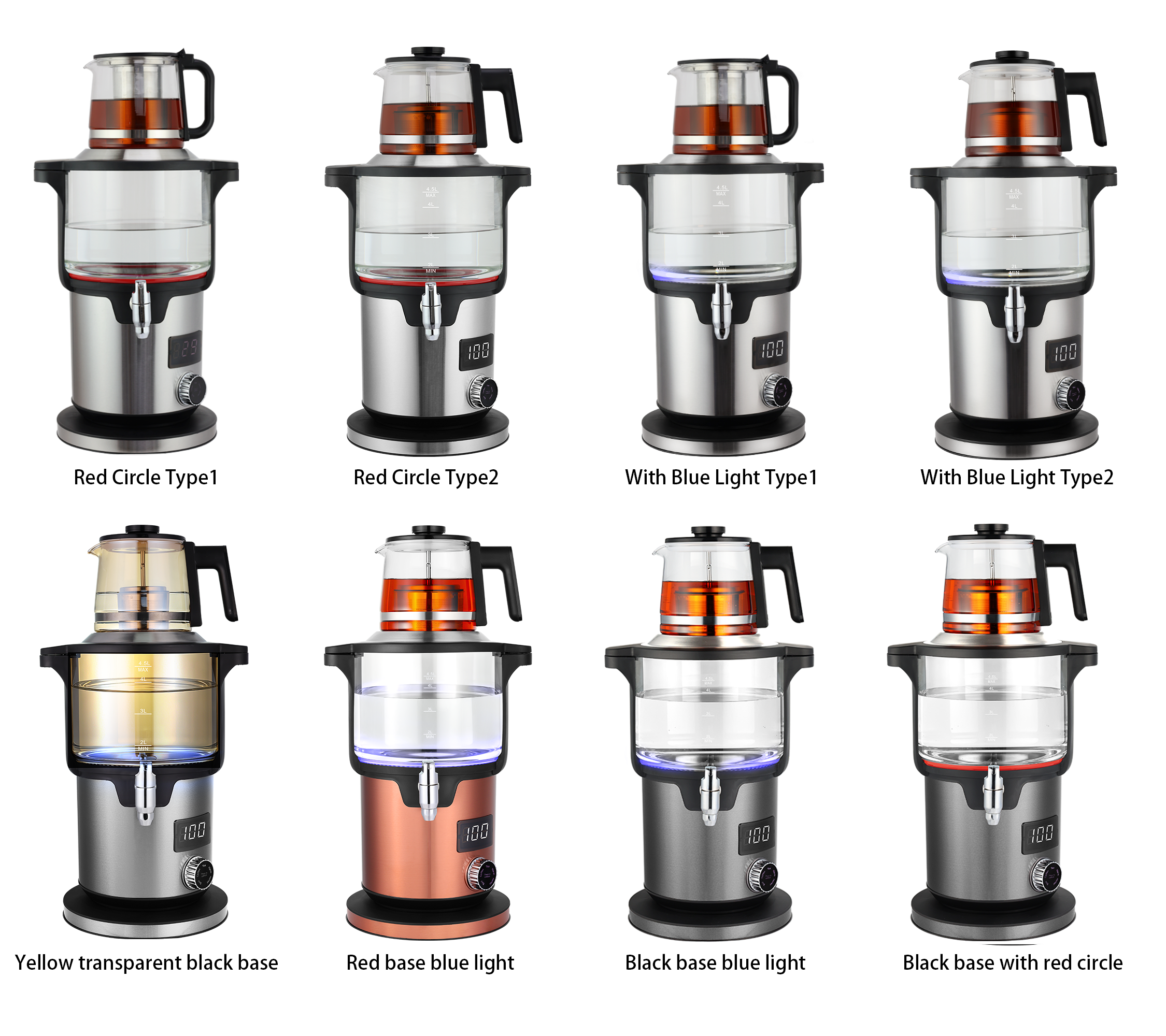 High Quality 5.6l Stainless Steel Samovar Tea Maker Boil Dry Protection Electric Water Kettle Turkey Tea Samovar of Tea Urn