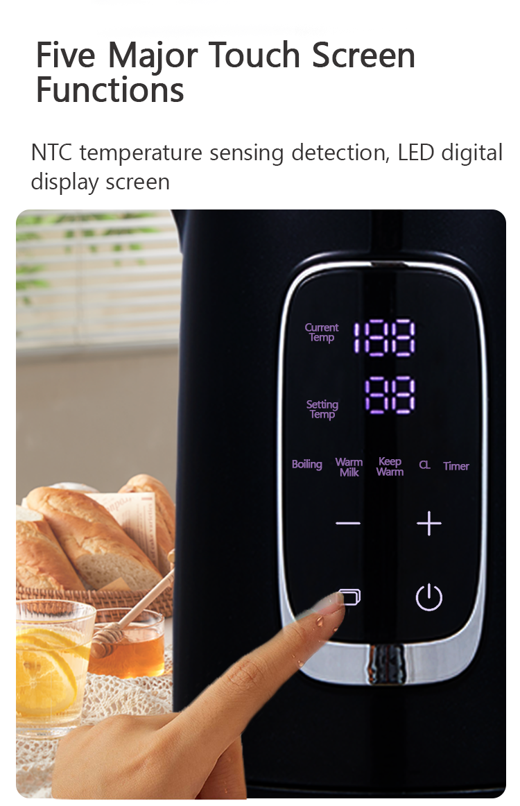 Hot Sale 2.6l 2 In 1Electric Teapots Digital Kettle Turkish Tray Set With Temperature Control