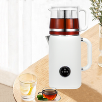 Hot Sale 1.7/2.8l Stainless Steel Electric Kettle Samovar Double Turkish Tea Maker Water Kettle With 1.1l Tea Pot Set