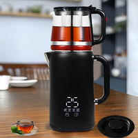 Home Appliances Stainless Steel Electric Tea Kettles And Tea Pot Double Turkish Tea Maker Set With Keep Warm Function