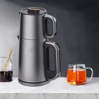  New Design Home Kitchen Appliances Double Turkish tea maker Stainless Steel Electric Kettle And Tea Pot