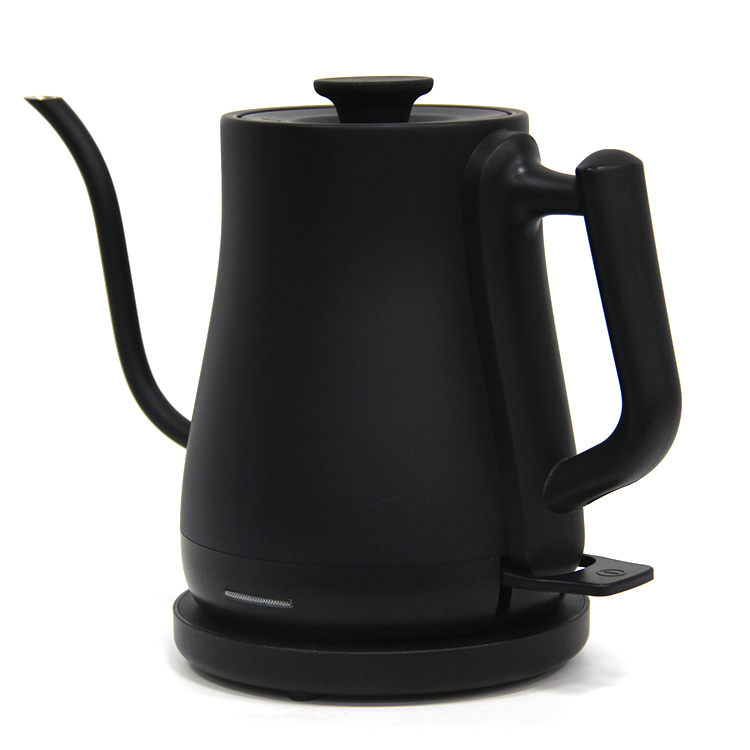 Morden Style 1500W Fast Boiling Gooseneck Coffee Kettle 1.0l Matte Black TeaPot Pour Over Coffee Makers For Home Drip Coffee