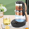 YK Smart Electric Turkish Tea Maker 2Tier Electric Tea Kettle Samovar Style Self-Filtering Double Glass Stovetop Water Heater
