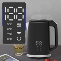 1.5L Stainless Steel Jug Double Layer Kettle Temperature Control Smart Digital Electric Tea Kettle