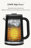 2 In1 Double Layer Tea Maker Coffee Glass Tea Maker Cordless Kettles Double Wall Digital Kettle With Temperature Control