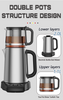 Kitchen Appliances 1500W Boil-Dry Protection Tea Maker Machine 2.0L+1.1L Double Layer Electric Kettle With Glass Teapot