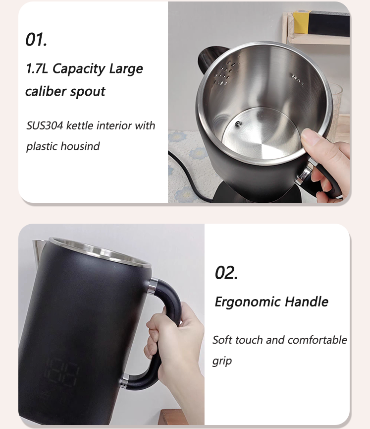 1.7L Capacity Large caliber spout