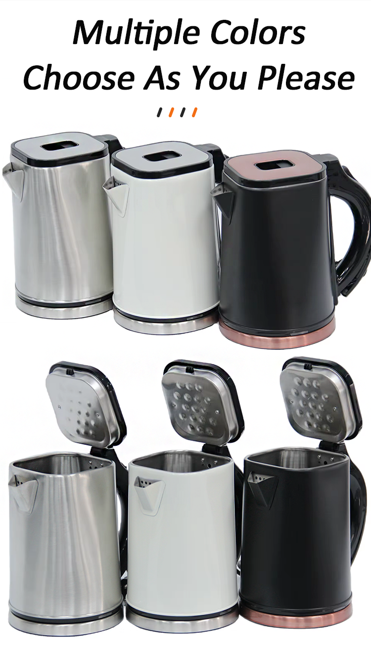 Factory Price Stainless Steel 1.6L Large Capacity Easy Clean New Design Model For Electric Kettle