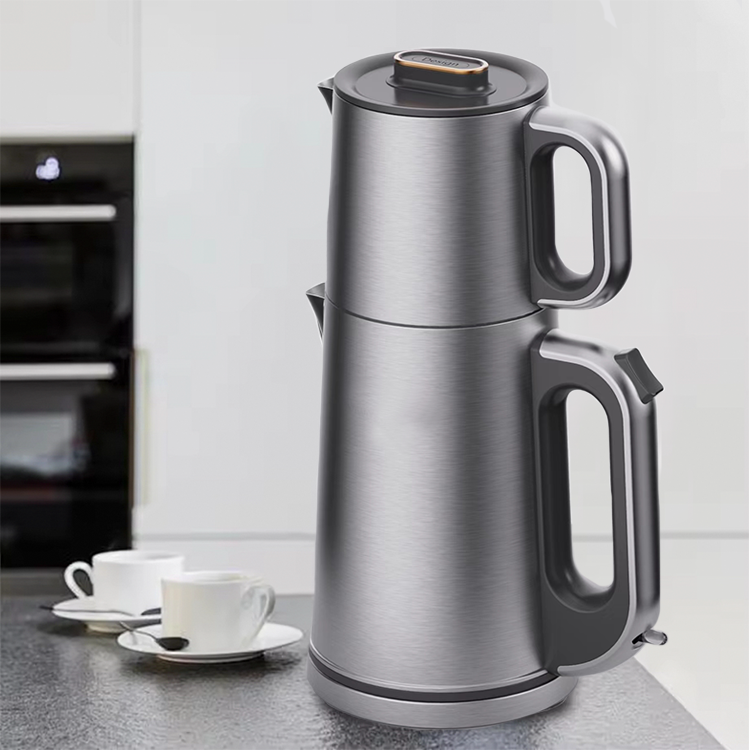 Double Layer Stainless Steel Water Kettle Electric Teapot with Adjustable Temperature Control Boil-Dry Protection Pot