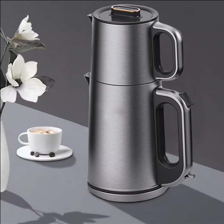 High Quality Stainless Steel Electric Kettle Turkish Tea Maker With Handle Touch Screen Control Electric Samovar Tea Makers Set