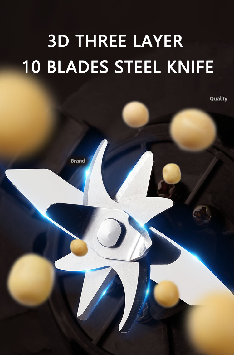 3D THREE LAYER10 BLADES STEEL KNIFE