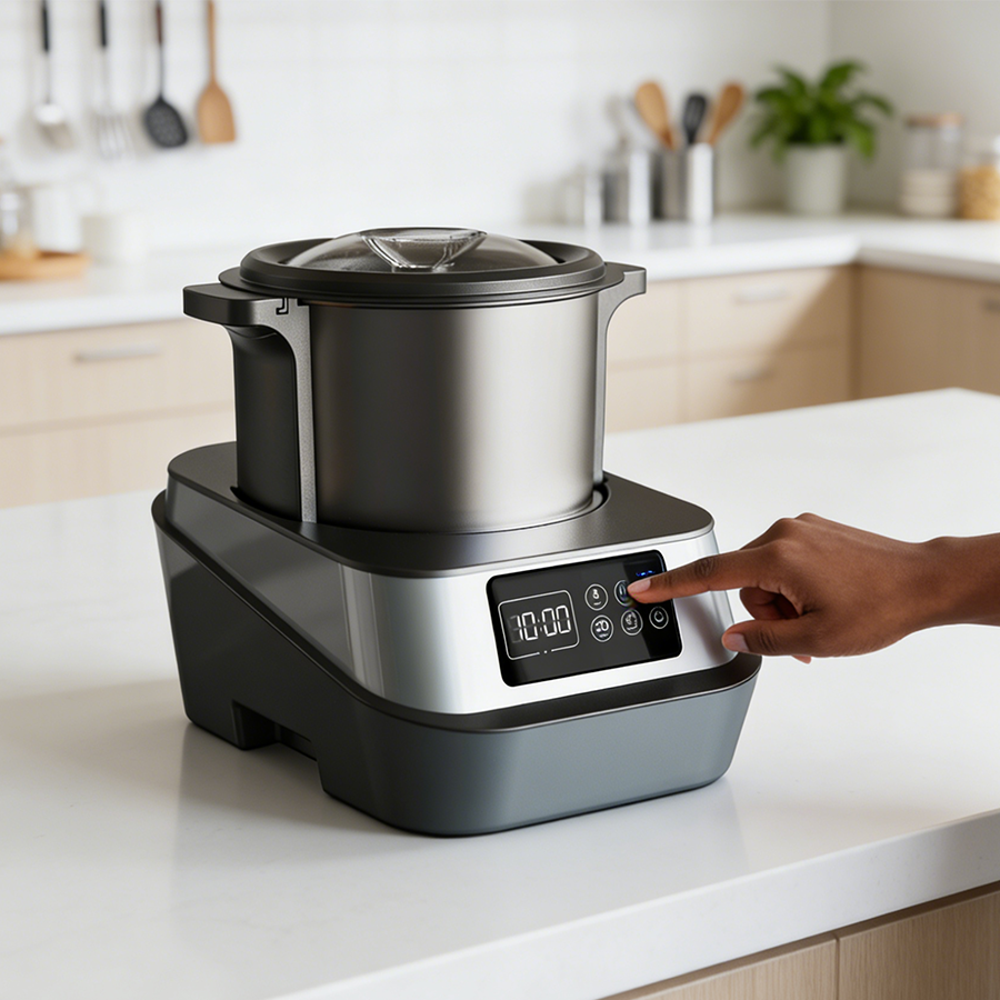 Commercial Stainless Steel 1000W Fufu Making Machine 6L Large Capacity Swallow Maker for Perfect Fufu Pounded Yam Semovita Wheat