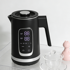 Factory OEM 1500W High-Power Boiling Stainless Steel Kettle Black Digital Control Electric Kettle With Dry-Boil Protection