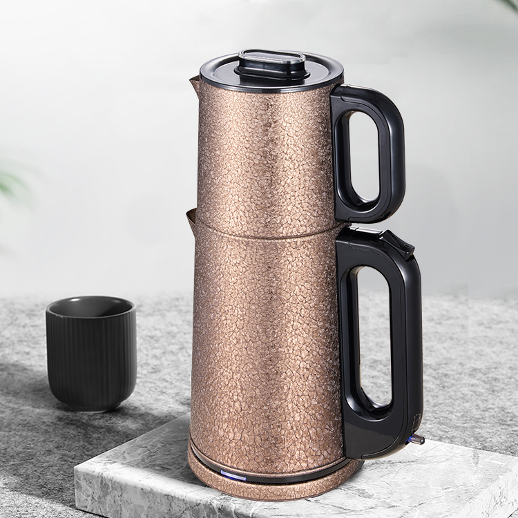 Stainless Steel Teapot Food Grade Turkish 2 In 1 Electric Tea Maker Machine Tea Leak Electric Kettle Hervidor De Aguaelectrico