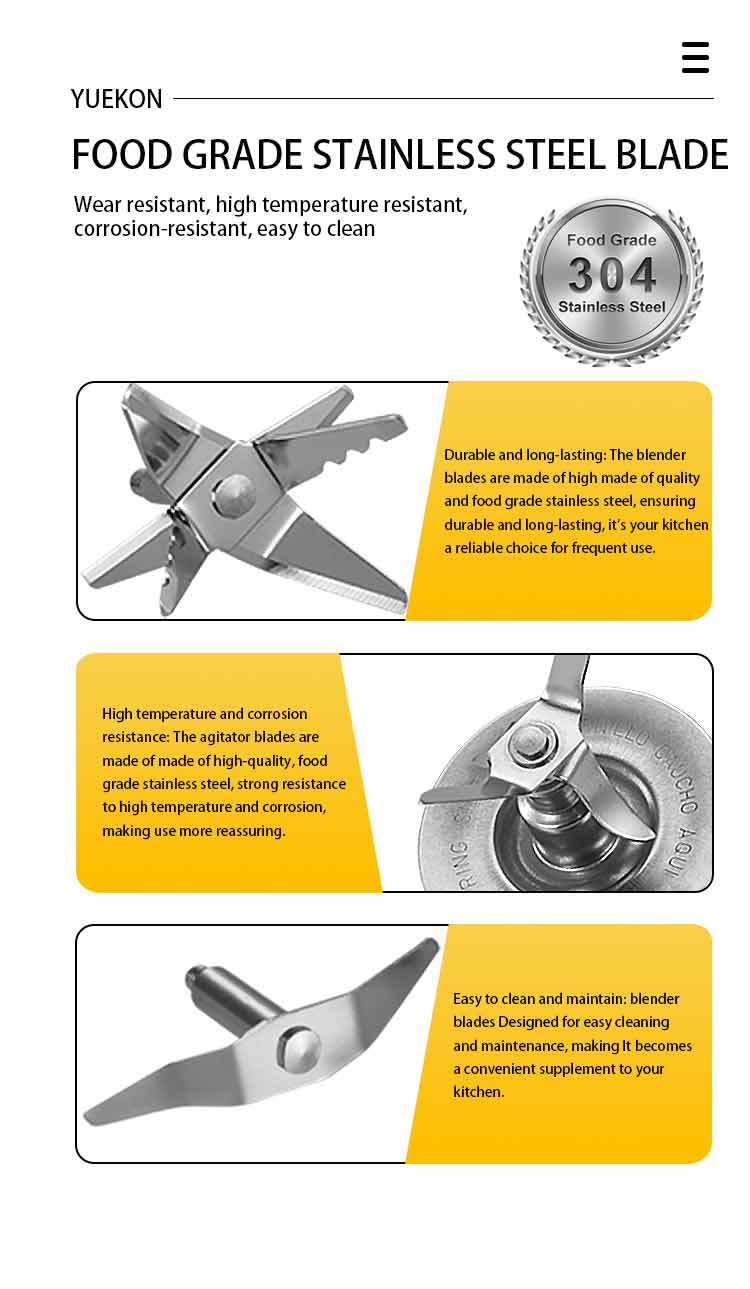 FOOD GRADE STAINLESS STEEL BLADE