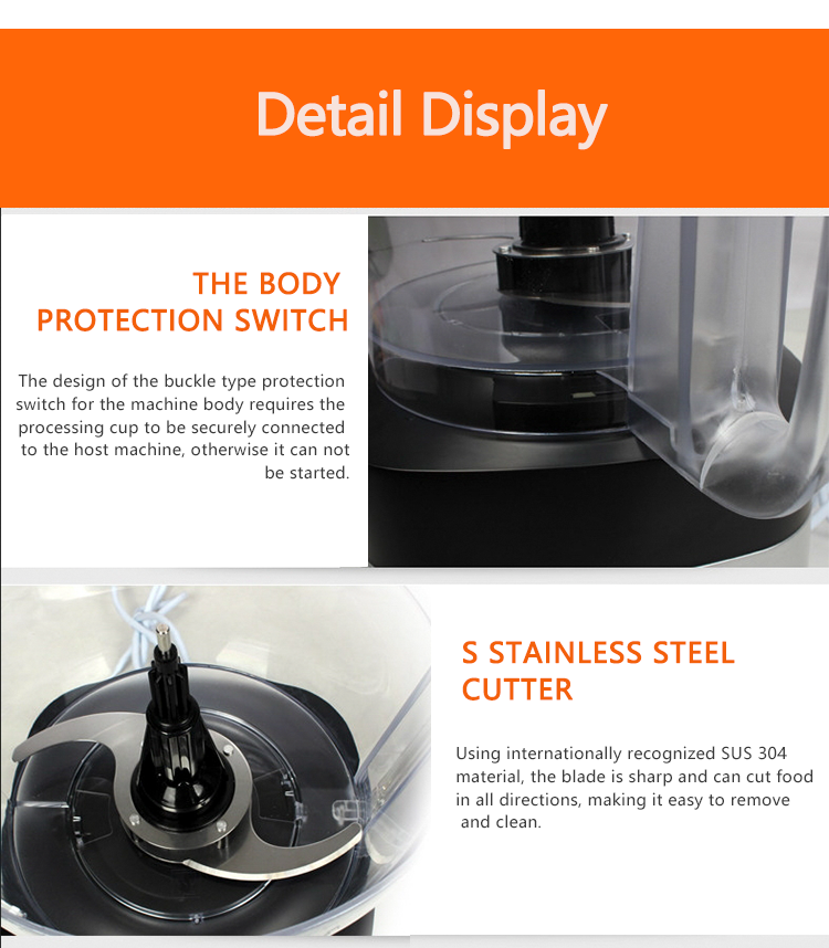 Multi-functional Factory Table Blender Food Slicer Meat Chopper With Large Non-slip feet