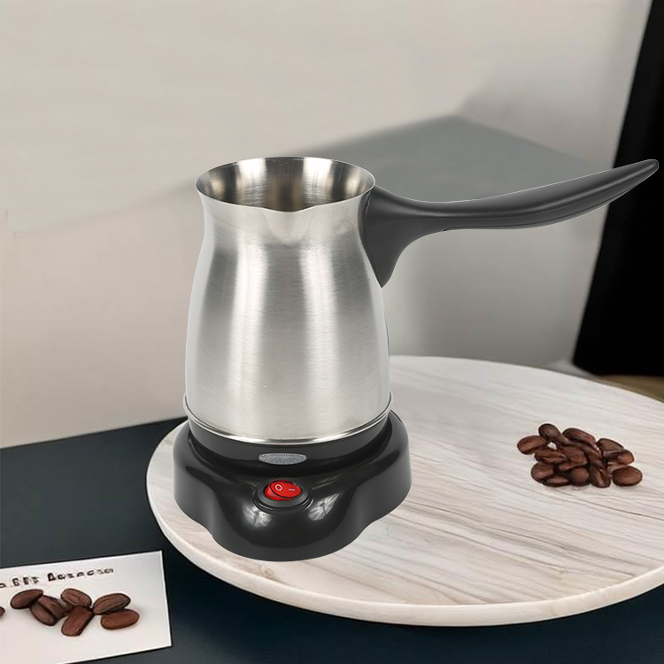 Silver Color Turkish Arabic Coffee Maker Machine Espresso Mocha 0.5l Small Stainless Steel Coffee Kettle With Handle