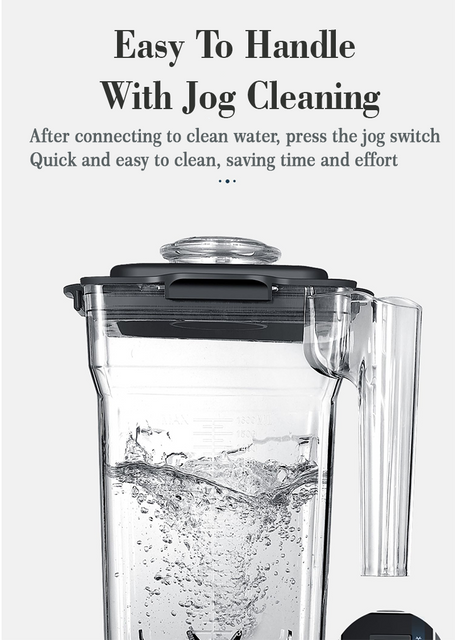 1800W Big Powerful Food Processor Industrial Multifuncional High Speed Fruit Smoothie Home Kitchen Electric Food Processor Mixer