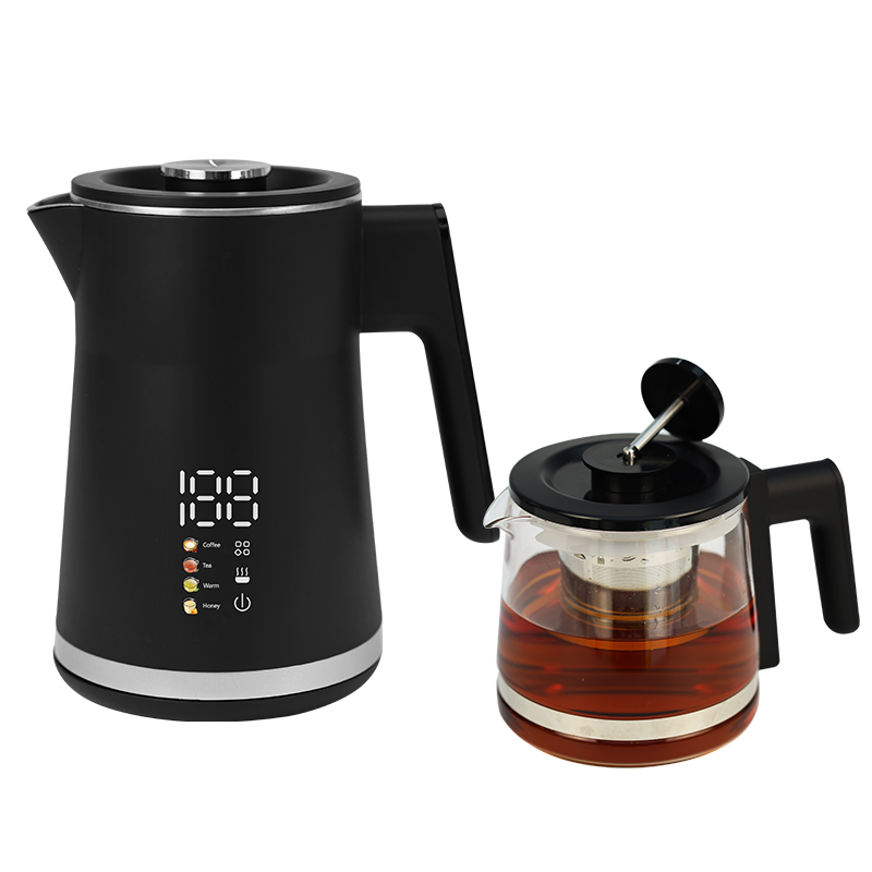 Factory Wholesale Strix Thermostat Kettles 1500W Electric Water Kettle and Tea Maker Set With Touch Control Display Keep Warm