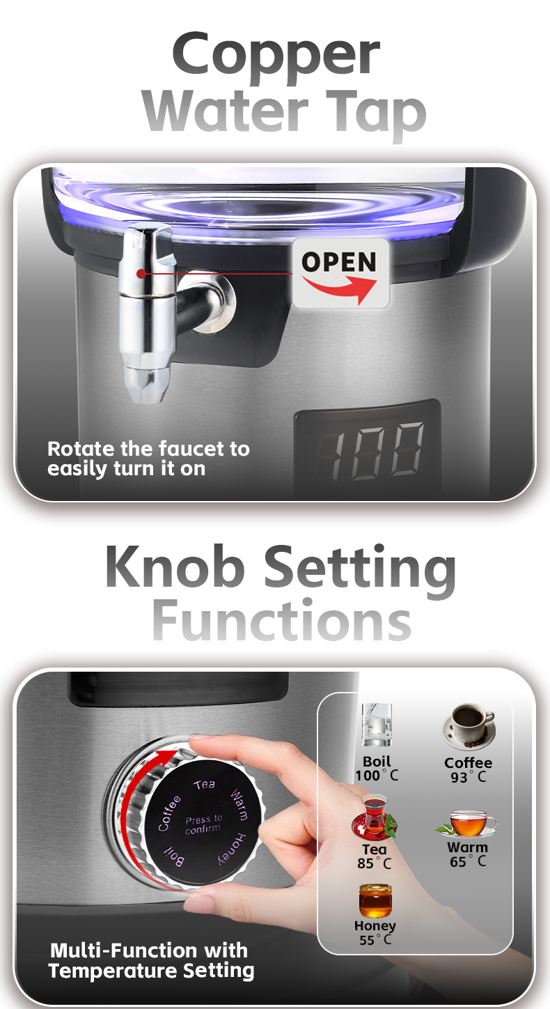 High Borosilicate Glass Electric Tea Kettle