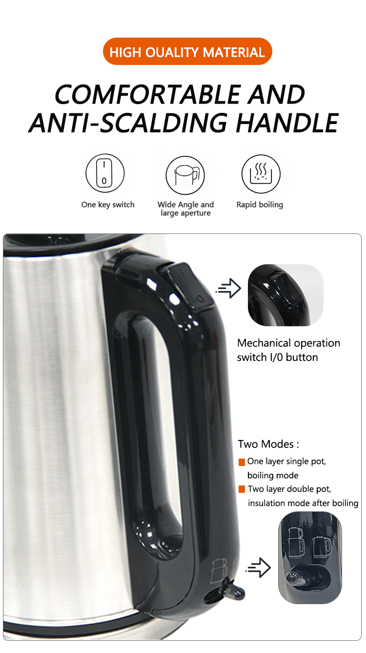 Comfortable and scratch resistant handle